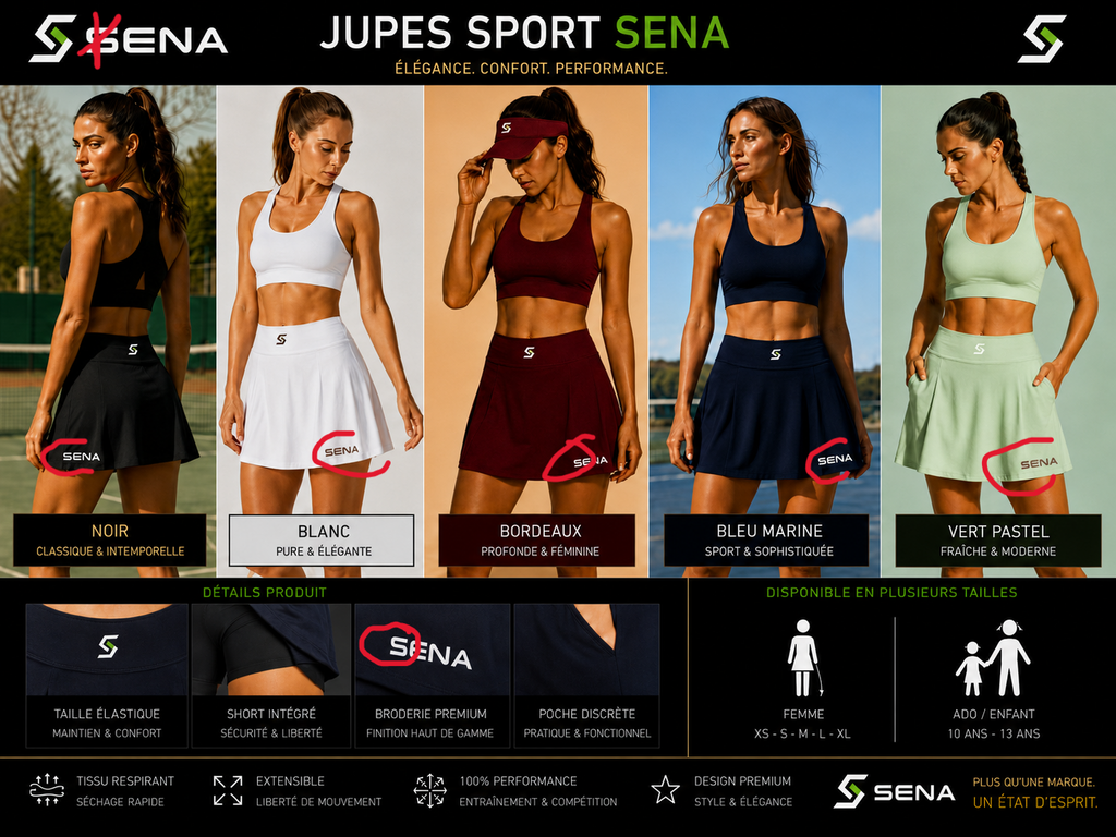 Jupe Sport SENA — Vert Pastel