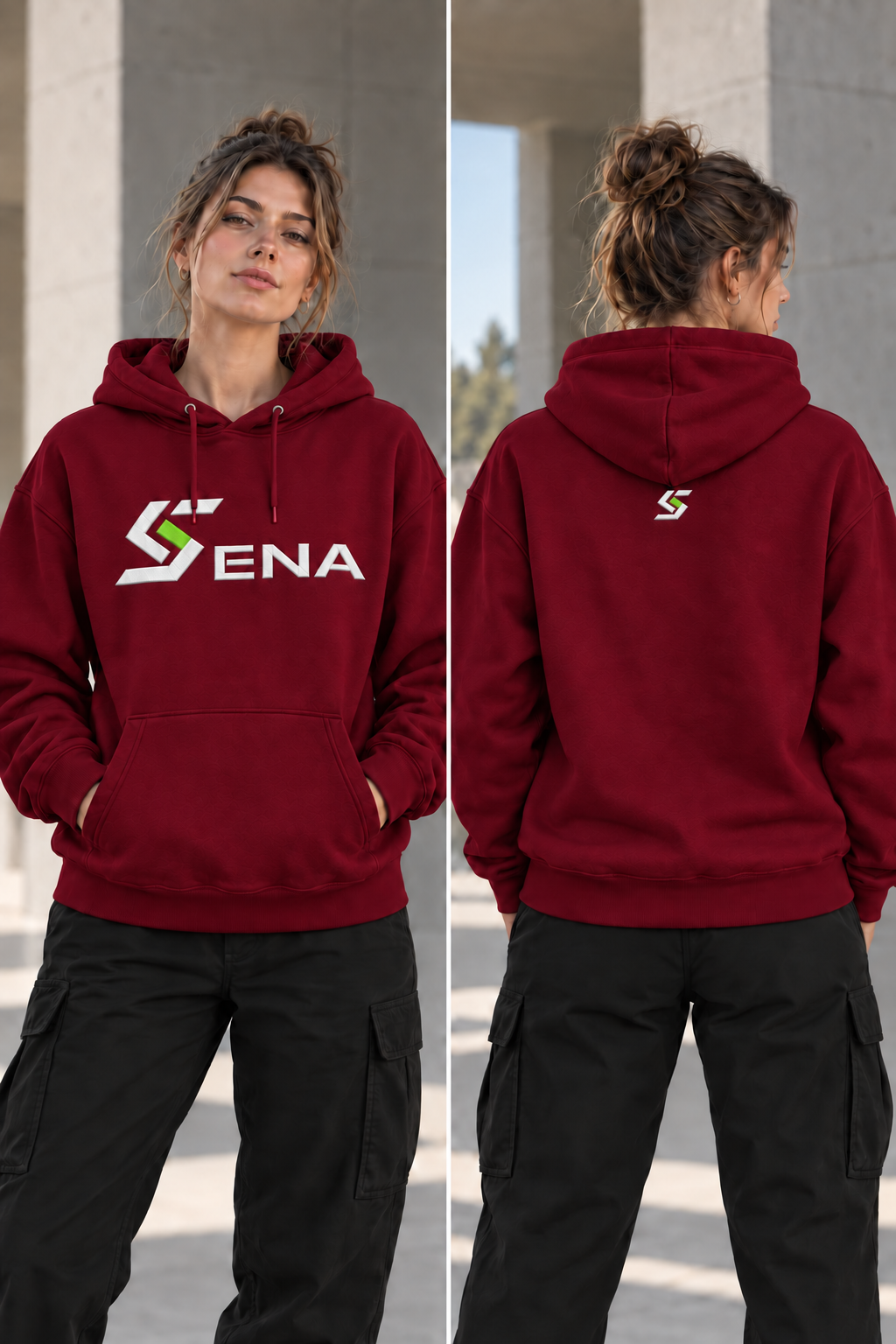 Hoodie — Rouge Bordeaux