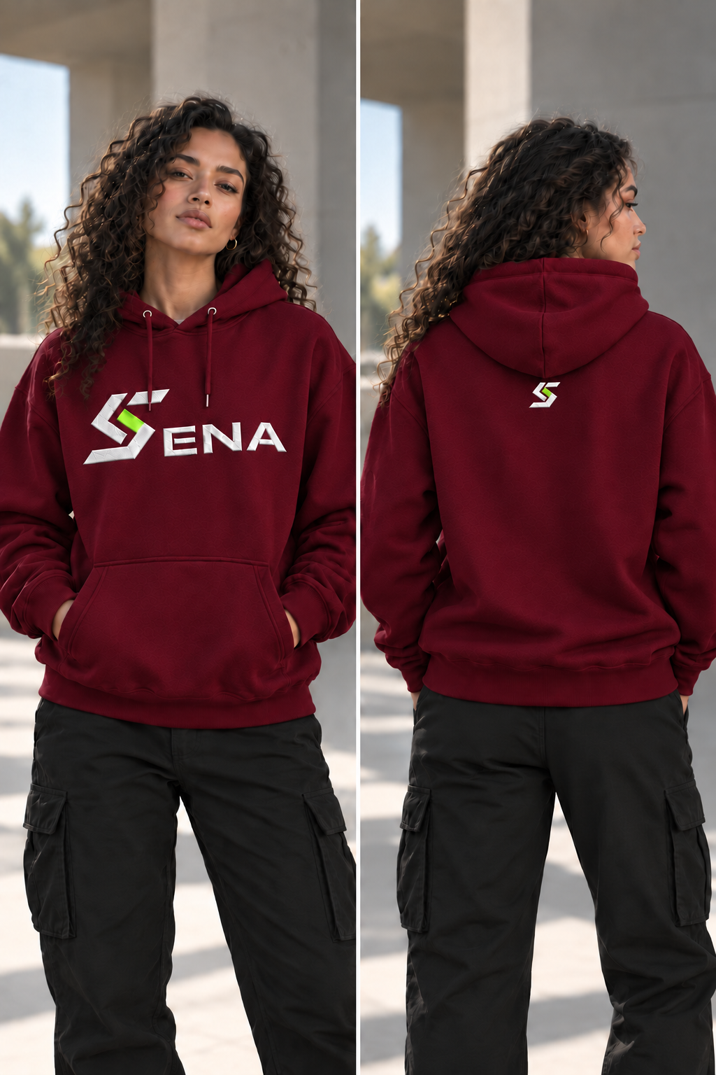 Hoodie — Rouge Bordeaux