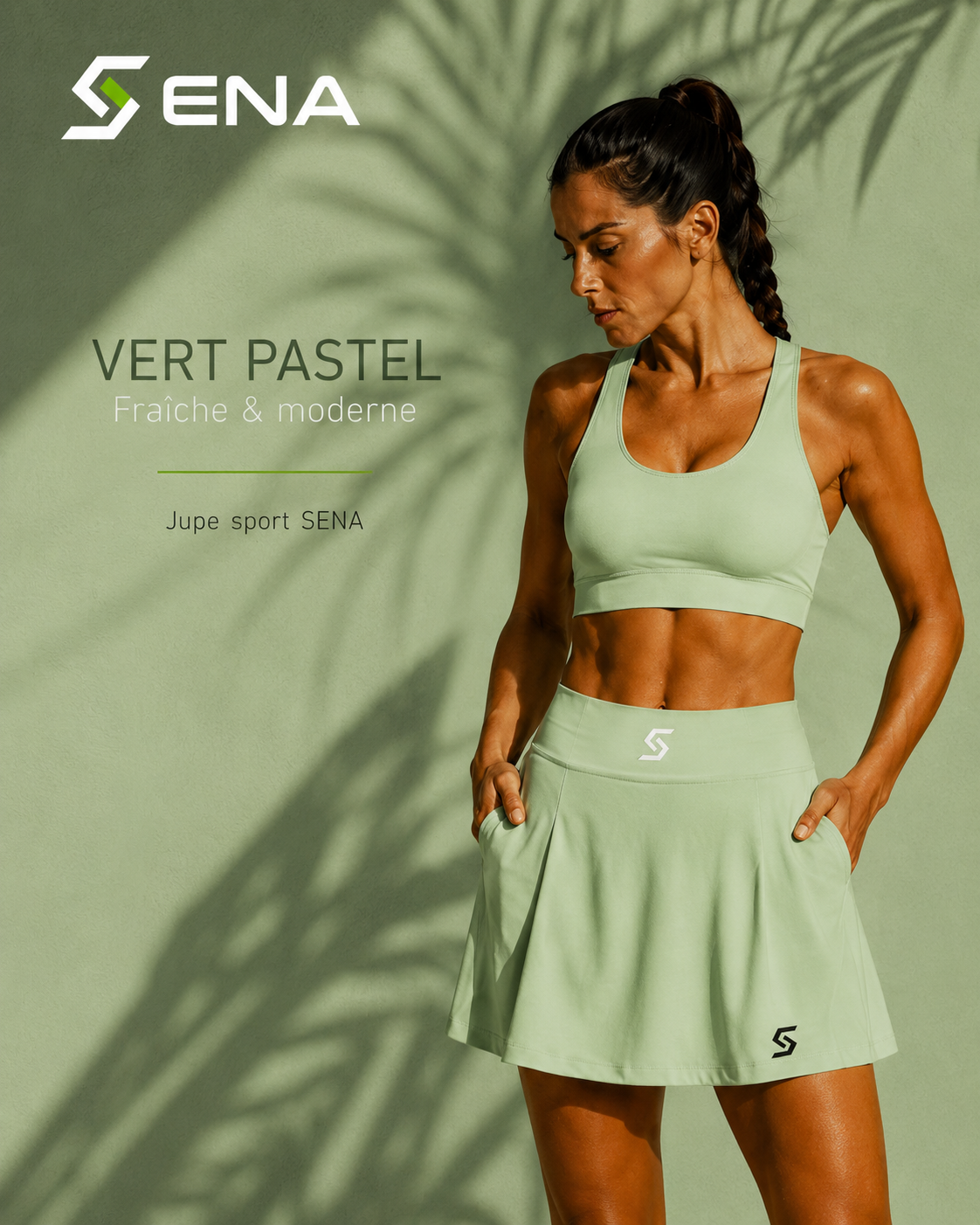 Jupe Sport SENA — Vert Pastel