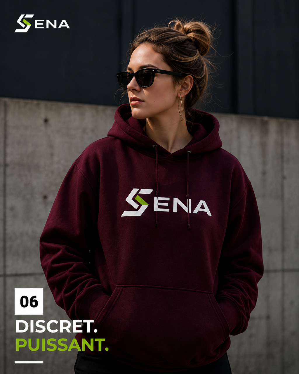 Hoodie — Rouge Bordeaux