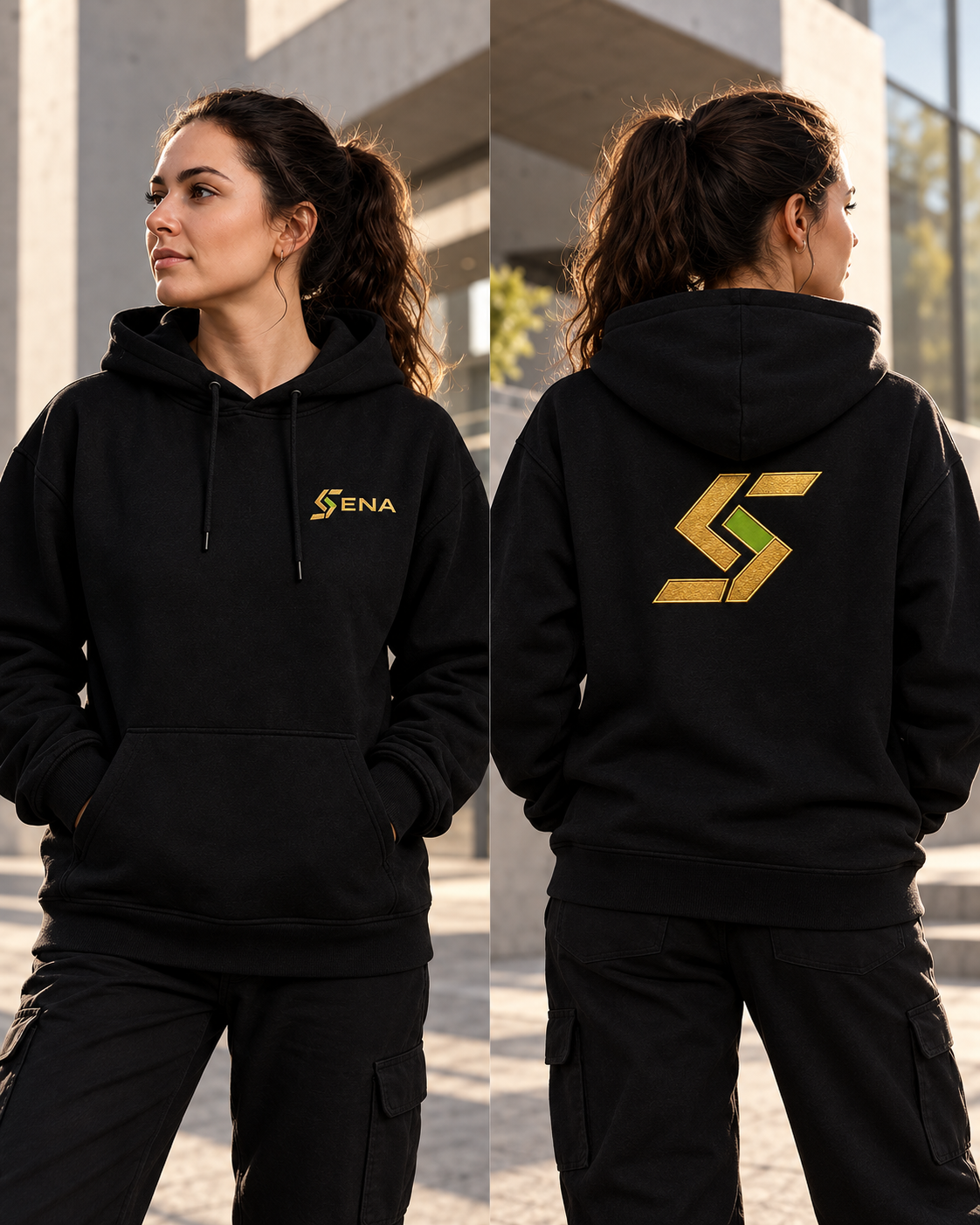 Hoodie — Noir en Or